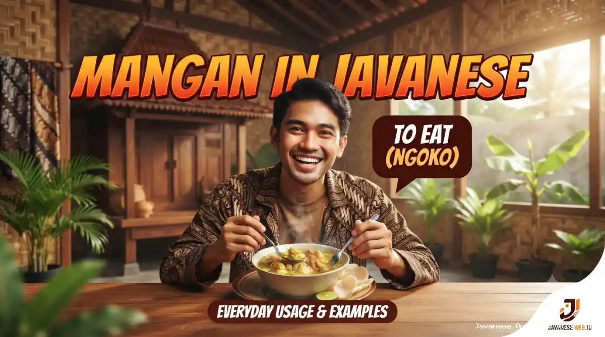 Mangan in Javanese: Meaning, Usage, and Everyday Context